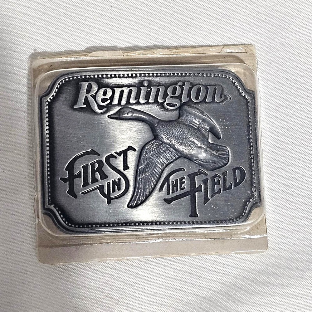 Vintage Remington First In The Field Belt Buckle 1980 Canada Goose New In Box
